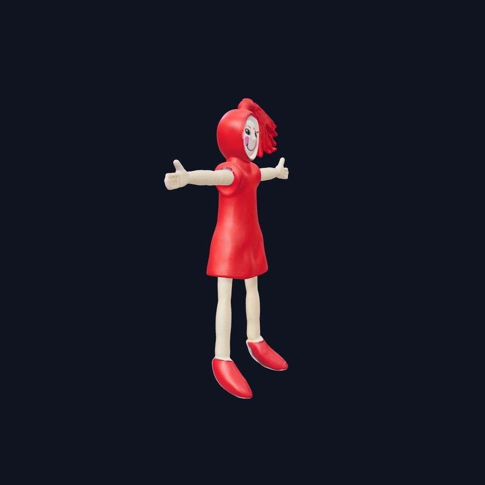 Red Yarn Doll model pack